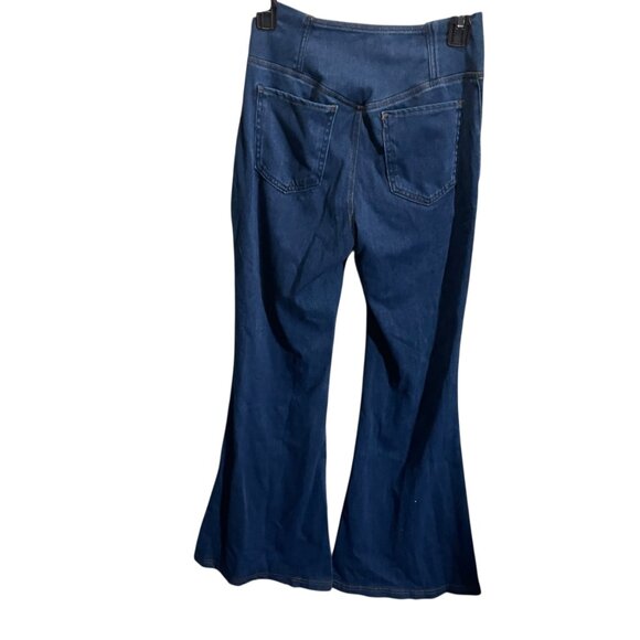 Halara Flex Denim Flare Pants Size S Blue Stretch Comfortable Lightweight - Picture 5 of 5